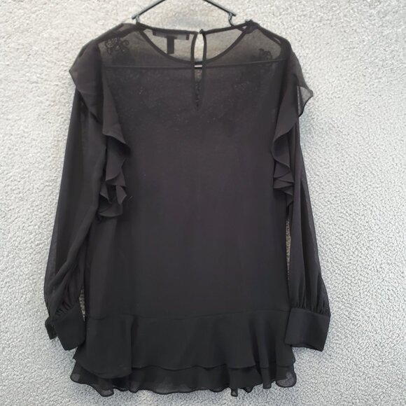 White House Black Market Appliqué Tunic Black - Picture 10 of 11